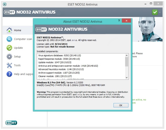 nod32 antivirus key free
